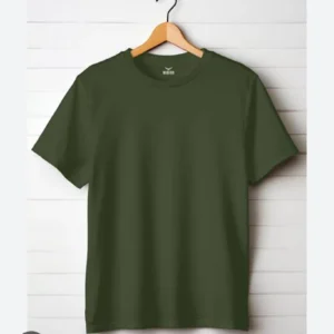 Men's Green Round Neck T-shirt Regular Fit