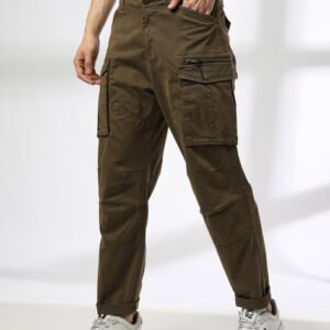 Men's Naro Fit Cargo Lite Mehndi Colour Regular Fit
